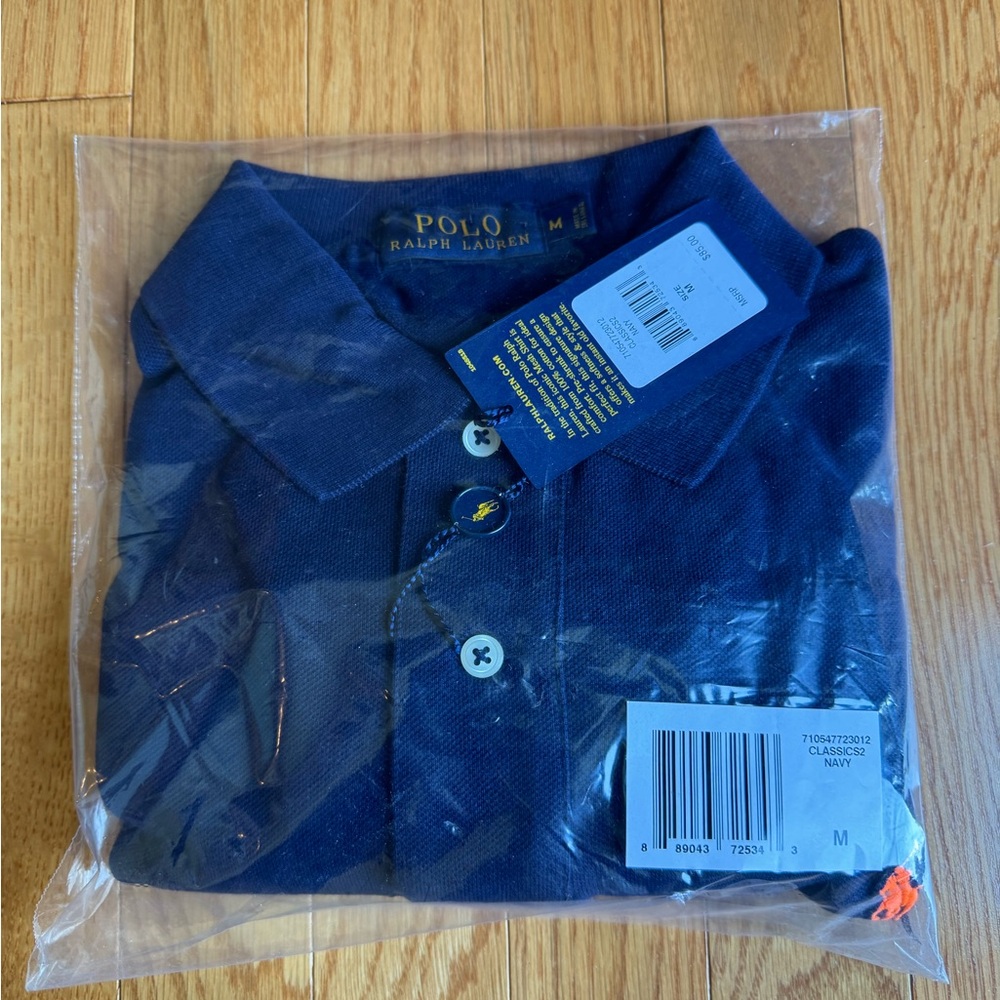 Ralph Lauren Blue Polo Shirt Classic Style